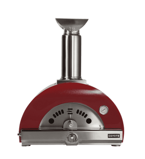 Coyote C1PZ30HRLP 30" Hybrid Multi-Fuel Outdoor Pizza Oven, Liquid Propane, Red
