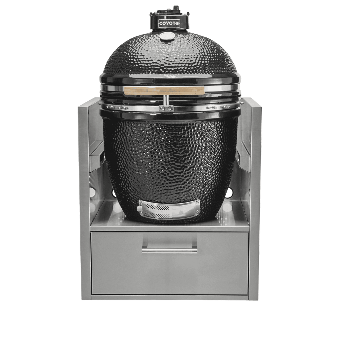 Coyote C1CHCS-FS Asado Smoker with Stand & Side Shelves - image 9