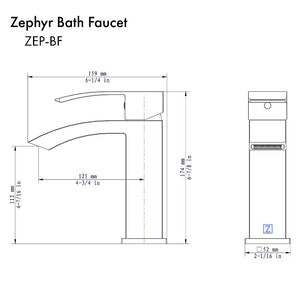 ZLINE Zephyr Single Handle Bath Faucet in Chrome (ZEP-BF-CH)