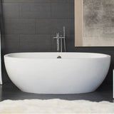 Native Trails NST6236-P Avalon Native Stone Freestanding Bathtub, 62", Pearl