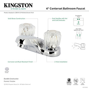 ZKB161LP 4-Inch Centerset Bathroom Faucet, Polished Chrome