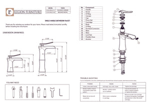 Legion Furniture FAUCET WITH DRAIN ZL10129B2-BN
