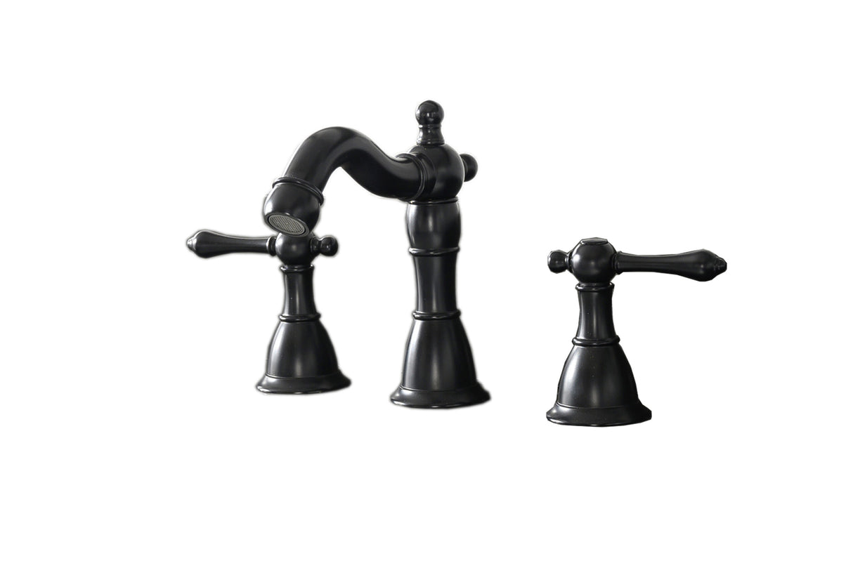 Legion Furniture 8" UPC WIDESPREAD FAUCET WITH DRAIN--MATT BLACK ZL20518-BL