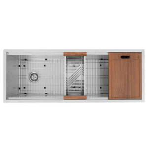 ZLINE Garmisch 45 in. Undermount Single Bowl Scratch Resistant Stainless Steel Kitchen Sink with Bottom Grid and Accessories (SLS-45S)