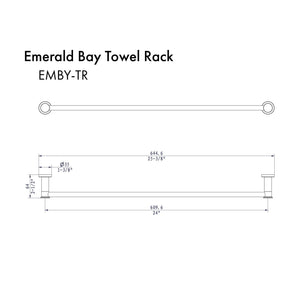 ZLINE Emerald Bay Towel Rail in Polished Gold (EMBY-TR-PG)
