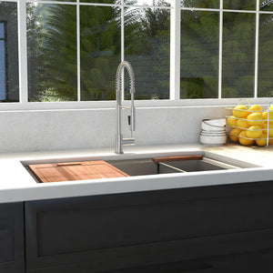 ZLINE Garmisch 30 in. Undermount Single Bowl Stainless Steel Kitchen Sink with Bottom Grid and Accessories (SLS-30)
