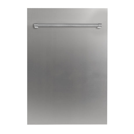 ZLINE 18 in. Compact Top Control Dishwasher with Stainless Steel Panel and Traditional Handle, 52dBa (DW-304-H-18)-Dishwashers-DW-304-H-18 ZLINE Kitchen and Bath