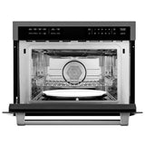 ZLINE 24 in. Black Stainless Steel Built-in Convection Microwave Oven with Speed and Sensor Cooking (MWO-24-BS)