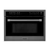 ZLINE 24 in. Black Stainless Steel Built-in Convection Microwave Oven with Speed and Sensor Cooking (MWO-24-BS)