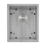 Nantucket Sinks' ZR1815 - 15 Inch Pro Series Rectangle Undermount Zero Radius Stainless Steel Bar/Prep Sink