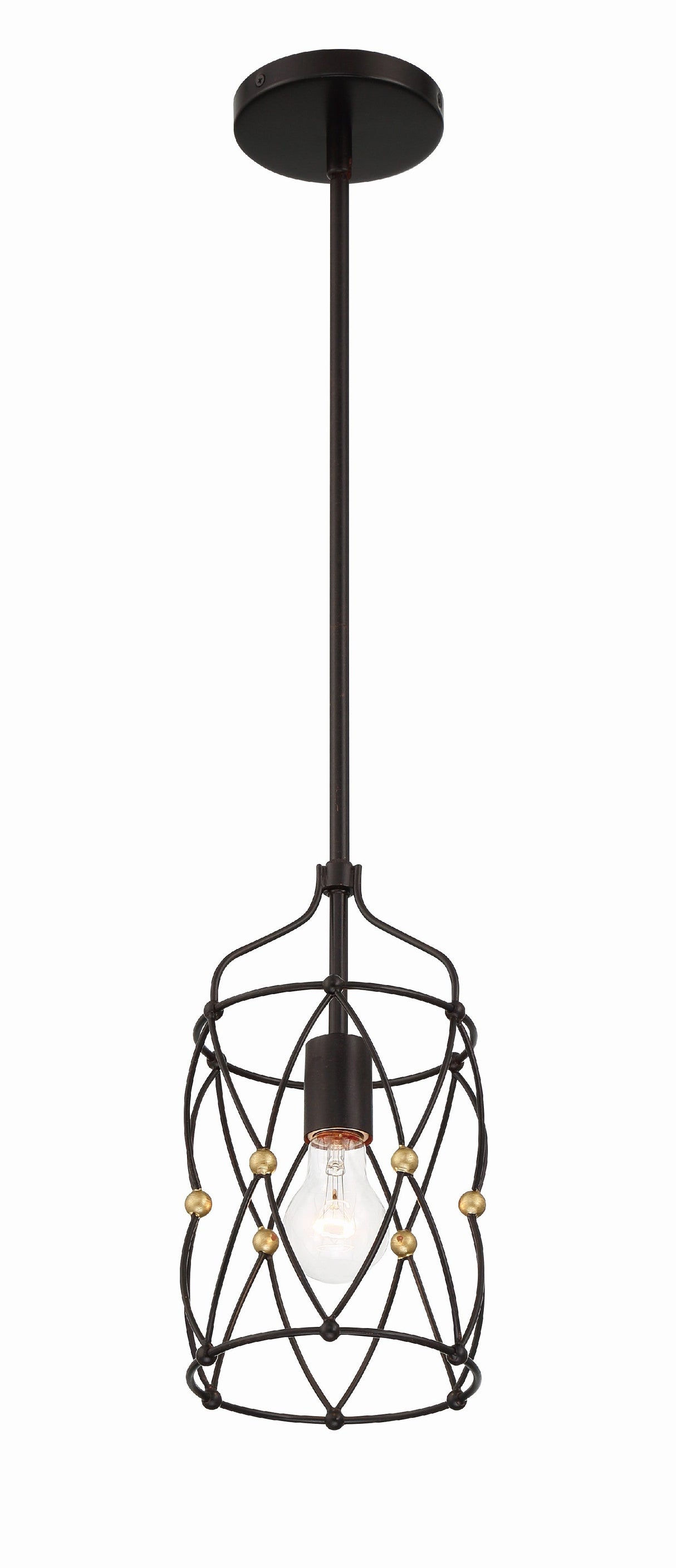 Zucca 1 Light English Bronze + Antique Gold Mini Pendant ZUC-A9031-EB-GA