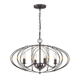 Zucca 4 Light English Bronze + Antique Gold Chandelier ZUC-A9034-EB-GA