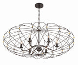 Zucca 6 Light English Bronze + Antique Gold Chandelier ZUC-A9036-EB-GA