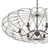 Zucca 6 Light English Bronze + Antique Gold Chandelier ZUC-A9036-EB-GA