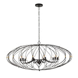 Zucca 10 Light English Bronze + Antique Gold Chandelier ZUC-A9039-EB-GA