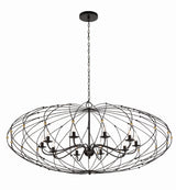 Zucca 10 Light English Bronze + Antique Gold Chandelier ZUC-A9039-EB-GA