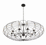 Zucca 10 Light English Bronze + Antique Gold Chandelier ZUC-A9039-EB-GA