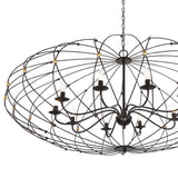 Zucca 10 Light English Bronze + Antique Gold Chandelier ZUC-A9039-EB-GA