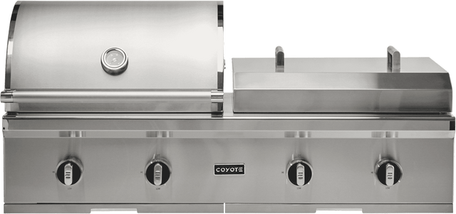 Coyote C3CO50LP 50" Combo Gas Grill, Built-In, Liquid Propane, Stainless Steel