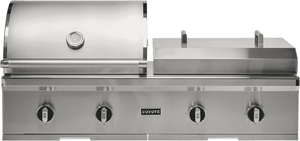 Coyote C3CO50NG 50" Combo Gas Grill, Built-In, Natural Gas, Stainless Steel