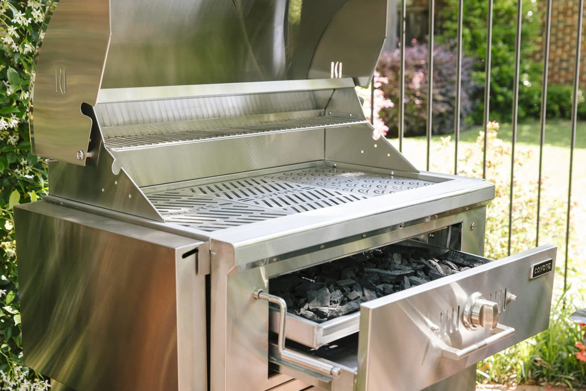 Coyote C3CH36 36" Charcoal Grill, Built-In, Stainless Steel - image 7