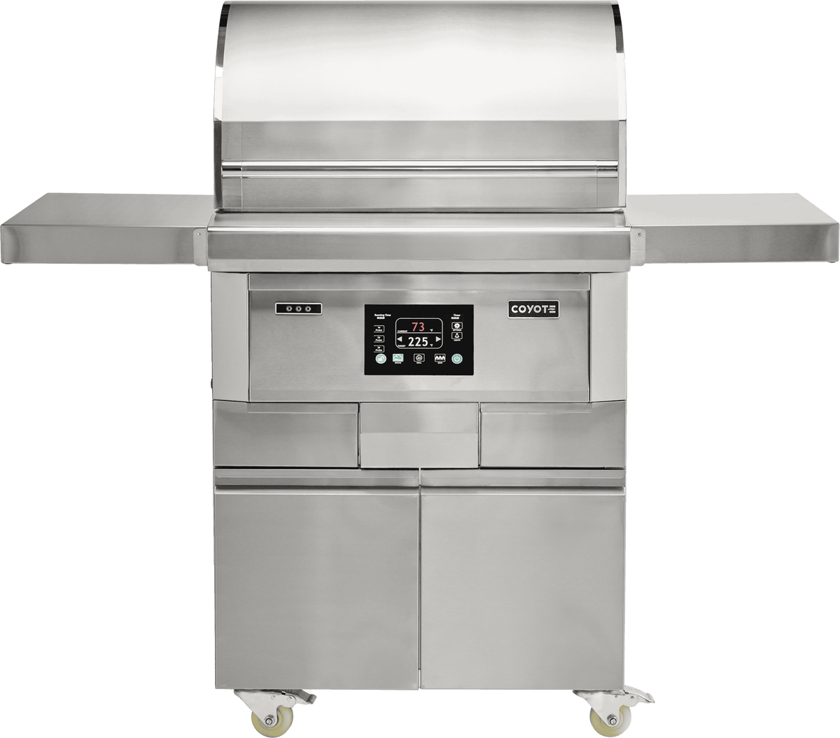 Coyote C2P28-FS 28" Pellet Grill with Cart, Stainless Steel - image 2