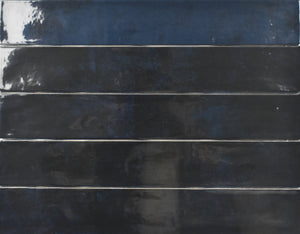 Roca Tile Usa Inc Elegant Ideas 2X16 (Actual 2.5 X 16) Zellige Deep Blue Subway Wall Tile