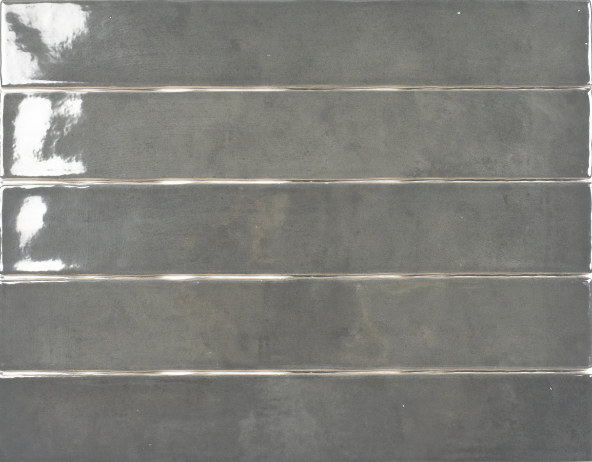 Roca Tile Usa Inc Elegant Ideas 2X16 (Actual 2.5 X 16) Zellige Dark Gray Subway Wall Tile