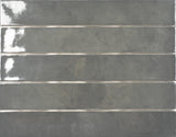 Roca Tile Usa Inc Elegant Ideas 2X16 (Actual 2.5 X 16) Zellige Dark Gray Subway Wall Tile