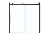 MAAX 139398-900-173-000 Halo 56 ½-59 x 59 in. 8 mm Sliding Tub Door for Alcove Installation with Clear glass in Dark Bronze