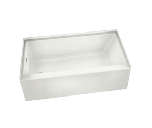 MAAX 105704-000-001-101 Rubix 6032 AFR Acrylic Alcove Left-Hand Drain Bathtub in White