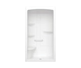 MAAX 105920-L-000-001 Camelia SHR-4834 Acrylic Alcove Center Drain One-Piece Shower in White