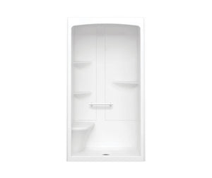 MAAX 105920-R-000-001 Camelia SHR-4834 Acrylic Alcove Center Drain One-Piece Shower in White