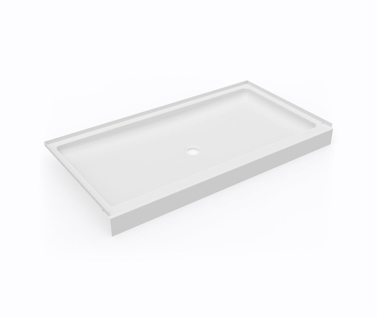 Swanstone SS-3260 32 x 60 Swanstone Alcove Shower Pan with Center Drain in White SF03260MD.010