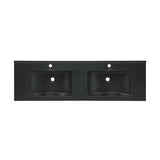 60 inch Vanity Top Bathroom Sink in Matte Black