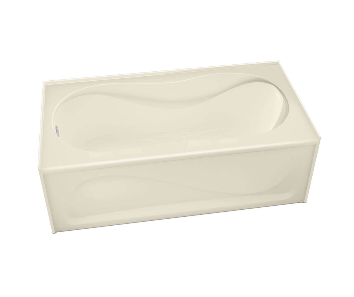 MAAX 105822-000-004-103 Cocoon 6030 IFS Acrylic Alcove Left-Hand Drain Bathtub in Bone