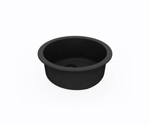 Swanstone KSRB-18 Swanstone Dual Mount Round Bowl Sink in Black Galaxy KS00018RB.015