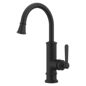 Port Haven 1-Handle Bar/Prep Kitchen Faucet in Spot Defense Matte Black