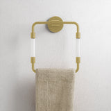 Verre Acrylic Square Towel Ring in Brushed Gold