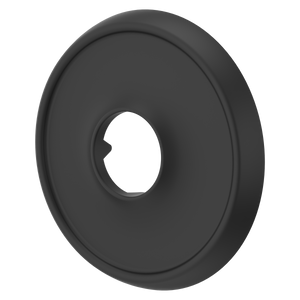 Transitional Round Shower Arm Flange in Matte Black