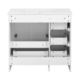 Virage 36 Freestanding, Bathroom Vanity in Glossy White