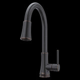 Pfirst Series 1-Handle Pull-Down Kitchen Faucet in Tuscan Bronze