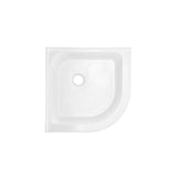 Voltaire 32 x 32 Acrylic White, Single-Threshold, Center Drain, Neo-angle Shower Base