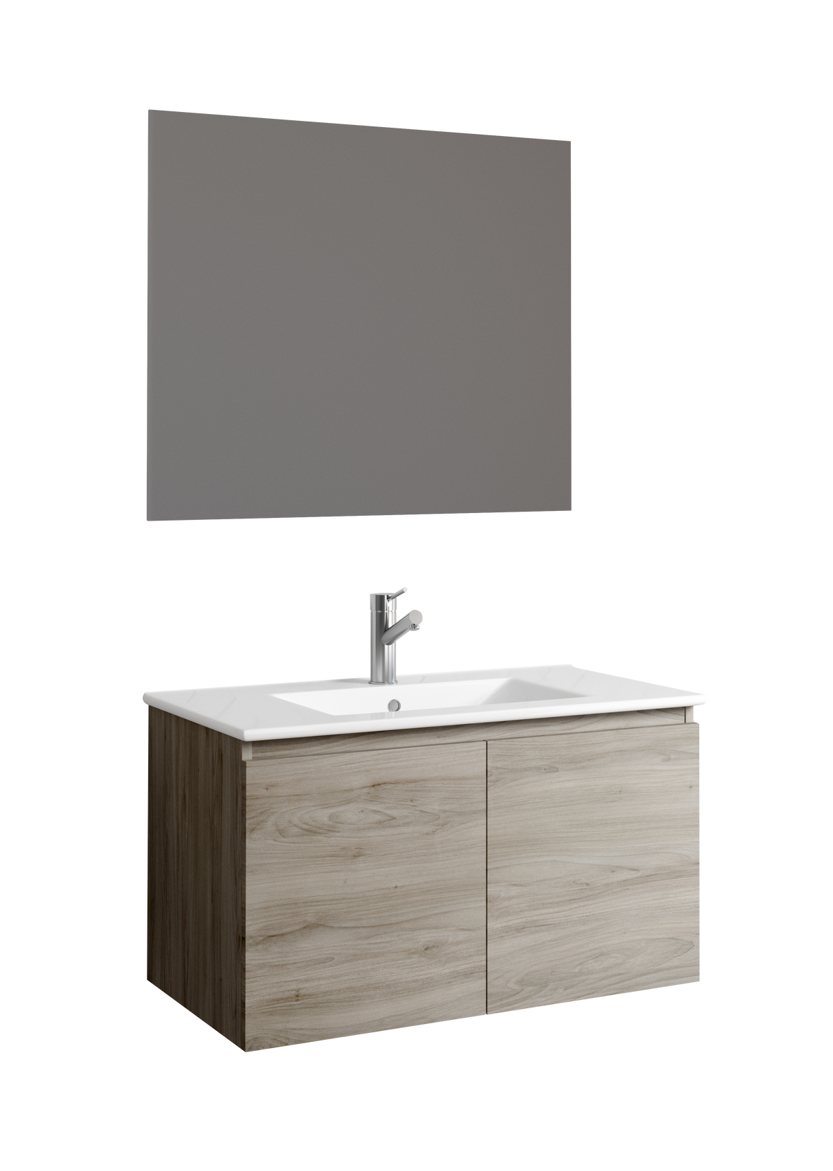 DAX Malibu Engineered Wood and Porcelain Onix Basin with the Single Vanity Cabinet, 28", Pine DAX-MAL012812-ONX