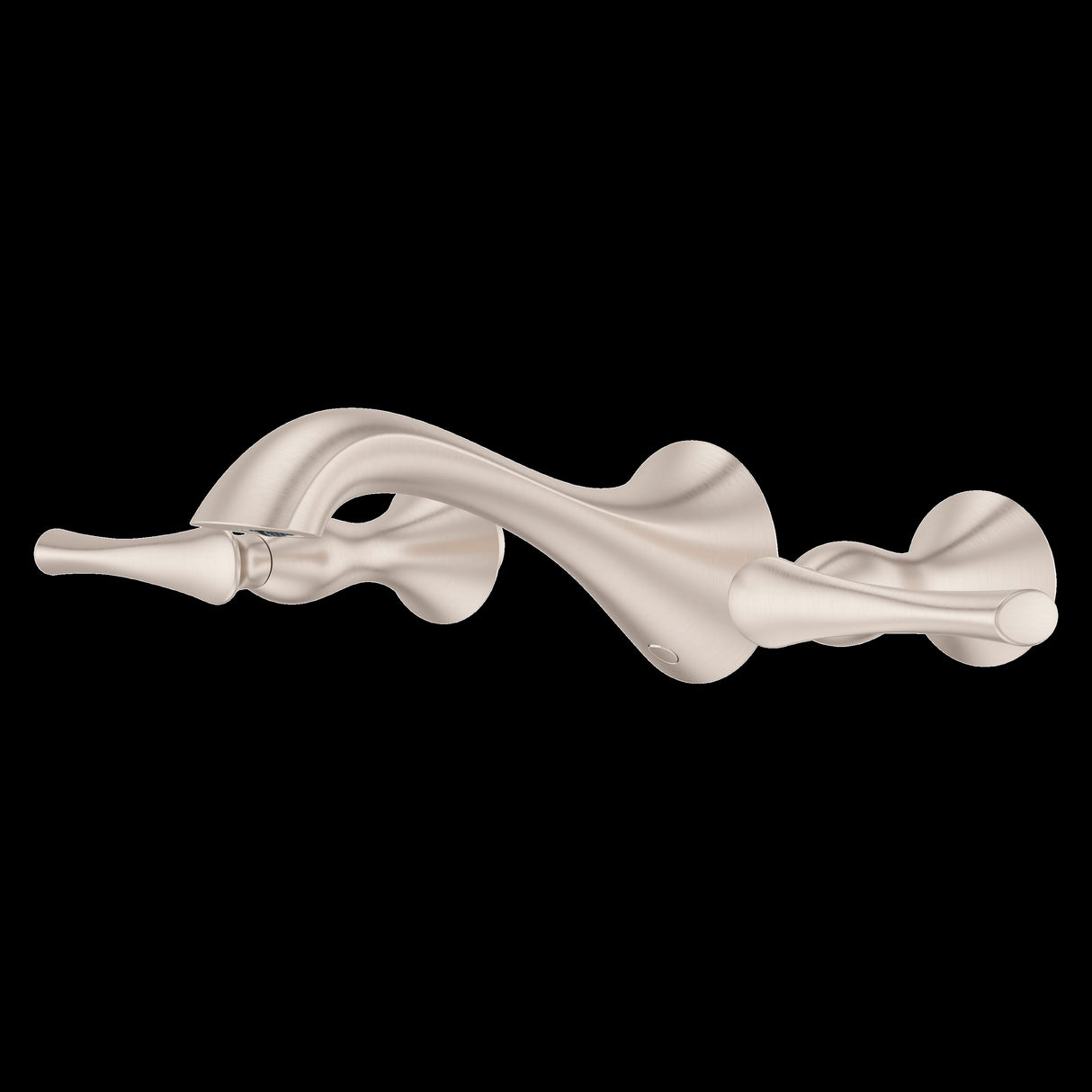 Rhen Wallmount Widespread Lavatory Faucet in Brushed Nickel