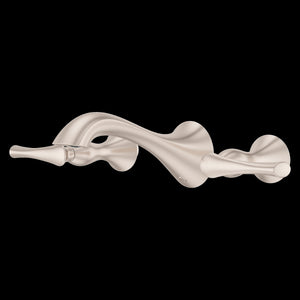 Rhen Wallmount Widespread Lavatory Faucet in Brushed Nickel