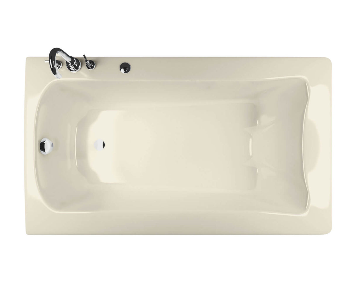 MAAX 105310-R-094-004 Release 6032 Acrylic Drop-in Right-Hand Drain Combined Hydromax & Aerofeel Bathtub in Bone