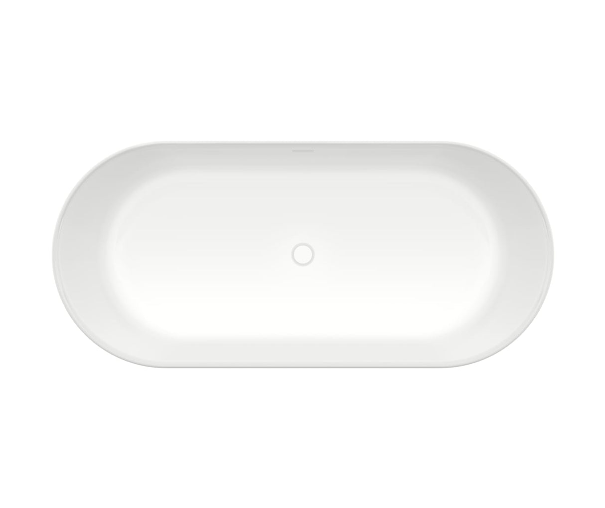 MAAX 107512-000-001-000 Malindi 67 x 30 Acrylic Freestanding Oval Center Drain Bathtub in White