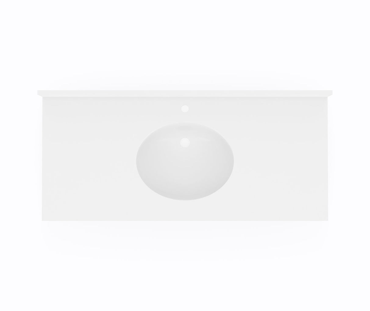 Swanstone VT1B2249 Ellipse 22 x 49 Single Bowl Vanity Top in White VT02249.010