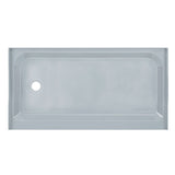 Voltaire 60 x 32 Single-Threshold, Left-Hand Drain, Shower Base in Grey